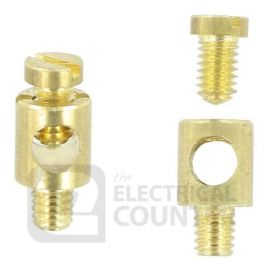 Deligo ET Pack of 100 M4 Spare Brass Earth Stud Terminals (100 Pack, 0.22 each) image