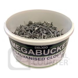 Deligo MTNC  Galvanised 40mm Clout Nails 2kg Megabucket Trade Tub image