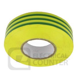 Deligo PT33GY  Green & Yellow Nylon PVC Insulation Tape 33m
