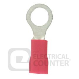 Deligo TRR32 Pack of 100 Red 3.2 Copper Crimp Ring Terminals 19A (100 Pack, 0.04 each) image