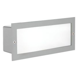 Zimba Silver Outdoor Recessed Light 60W E27 IP44 243mm