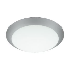 Mars 1 White Satin Glass Silver Wand Wall-Ceiling Light 60W E27 250mm image