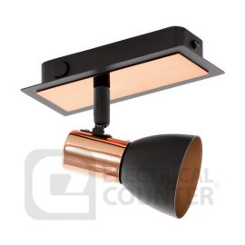Barnham Black Copper LED Wall Spotlight 3.3W GU10 Warm White image