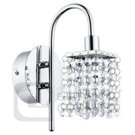 Almonte Chrome Crystal LED Wall Light 3W G9 3000K IP44 110mm image