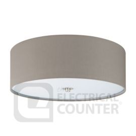 Pasteri Taupe Fabric Ceiling Light 3x60W E27 475mm image