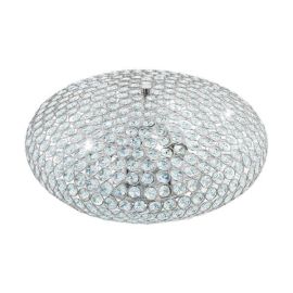 Clemente Chrome-Crystal Ceiling Light 3x60W E27, 450mm image