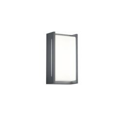 Indus Anthracite Warm White LED Wall Light 8.5W 3000K