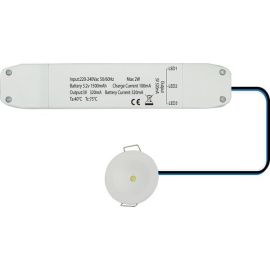 Emergency LED Cool White Non-Maintained Downlight 2W 6500K image