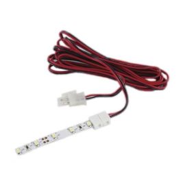 2M Solderless Single Colour LED Tape Lead with Top Plug - 8mm Tape
