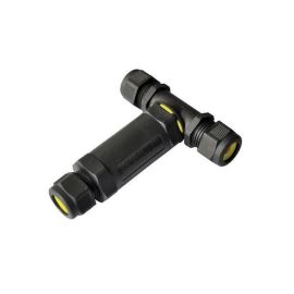 Black Waterproof 3 Pole T-Splitter Cable Connector image