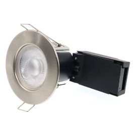 Dimmable LED Warm White Downlight with Brushed Nickel Bezel 5W 3000K image