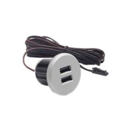 ELD WUSB-R Silver IP20 2x USB-A 2.1A Recessed USB Charger image