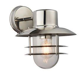 Endon Lighting 74703 Jenson Stainless Steel IP44 40W E27 GLS 260mm Outdoor Wall Light image