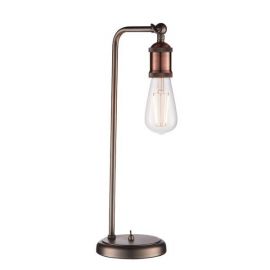 Endon Lighting 76339 Hal Pewter/Copper IP20 40W E27 GLS 453mm Table Light w/Switch image