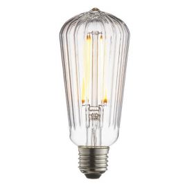 Endon 80180 4W 450lm 2200K E27 Ribbed Pear LED Lamp