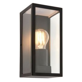 Endon Lighting 80600 Oxford Black/Glass IP44 28W E27 110x235x115mm Outdoor Wall Light