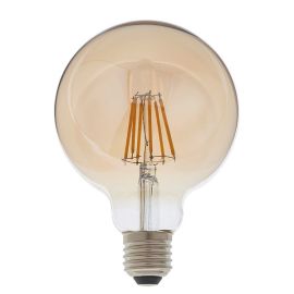 Endon 93030 6W 550lm 2700K E27 Amber Filament Globe LED Lamp