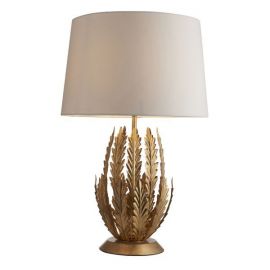 Endon Lighting 95037 Delphine Gold/Ivory IP20 10W E27 550mm Table Lamp w/Switch