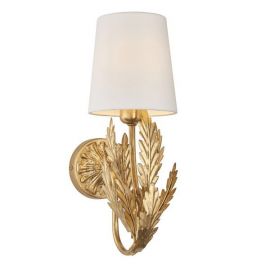Endon Lighting 95040 Delphine Gold/Ivory IP20 6W E14 360mm Dimmable Wall Light image