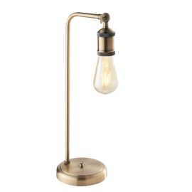 Endon Lighting 97246 Hal Antique Brass 10W E27 165mm Adjustable Table Lamp with Toggle Switch image