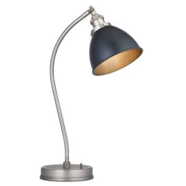 Endon Lighting 98752 Franklin Aged Pewter/Matt Black 7W E14 460mm Adjustable Task Table Lamp with Toggle Switch image