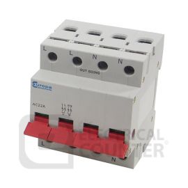 Europa ISO100-4 100A 4 Pole Main Switch Isolator IP20