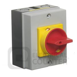 Europa LB203PSN IP65 20A 3 Pole Switched Neutral Insulated Enclosed Switch Disconnector