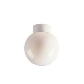 White Opal Glass Sphere 1 x 100W B22 180mm Dia