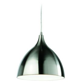 Brushed Steel Caf? Pendant with White Inside 18W PLC G24D-2