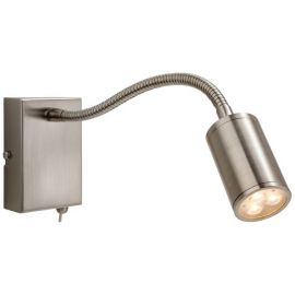 Brushed Steel Orion LED Flexi Wall Light (Switched) 3W 3000K
