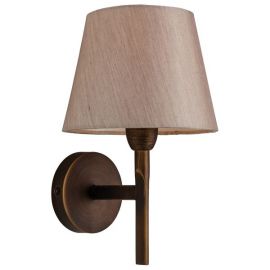 Bronze Transition Single Wall Light with Oyster Shade 1 x 40W E14