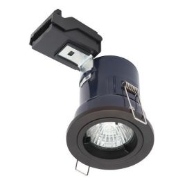 Forum ELA-27465-MBLK Yate Matt Black 80mm LED GU10 Fire-Rated Fixed Downlight image