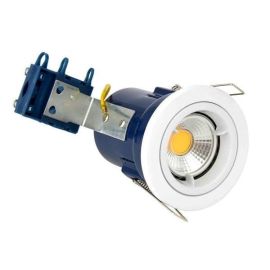 Forum Lighting ELA-27465-WHT White Fixed LED Ready GU10 Fire Rated Downlight 50W 240V image