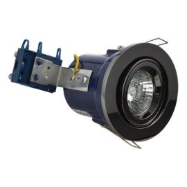 Forum Lighting ELA-27466-BCHR Black Chrome Adjustable LED Ready GU10 Fire Rated Downlight 50W 240V image