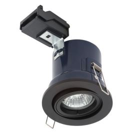 Forum Lighting ELA-27466-MBLK Matt Black Adjustable LED Ready GU10 Fire Rated Downlight 50W 240V image