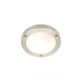 Delphi Satin Nickel Small Flush Ceiling Fitting 1 x 28W E14 Candle image