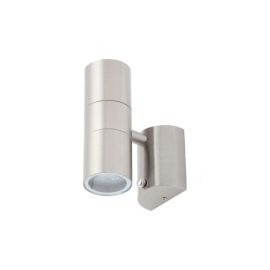 Leto Stainless Steel Up/Down Wall Light with Photocell 2x 35W GU10 image