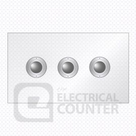 Forbes & Lomax 3GBELL/S Invisible Plate 3 Gang 4A Momentary Button Dimmer - Stainless Steel Button image