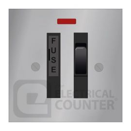 Forbes & Lomax ISFC/NIC/B Nickel Silver Neon Switched Fused Connection Unit - Black Insert image