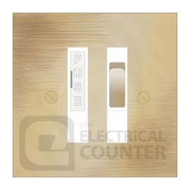 Forbes & Lomax SFCM/OLB Aged Brass Switched Fused Connection Unit - White Insert image