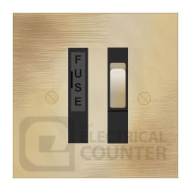 Forbes & Lomax SFCM/OLB/B Aged Brass Switched Fused Connection Unit - Black Insert