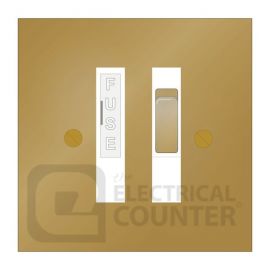 Forbes & Lomax SFCM/U Unlacquered Brass Switched Fused Connection Unit - White Insert image