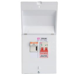 FuseBox SF0100 100A 1P+N Pole Fused Switch - 63A 80A 100A gG Fuses Included