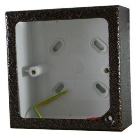 G&H Electrical 709HC Hammered Copper 1 Gang 32mm Surface Single Socket Back Box Pattress image