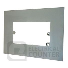 Polished Chrome Double Plate 2 Gang Light Switch Finger Surround