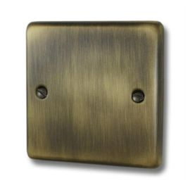 G and H Electrical CAB31 Contour Antique Brass Single Blank Plate