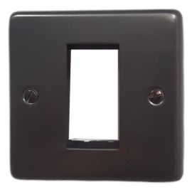 G and H Electrical CBB161 Contour Black Bronze 1 Gang 1 Module Plate image