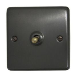 G and H Electrical CBB281-AB Contour Black Bronze 1 Gang Brass Toggle Switch