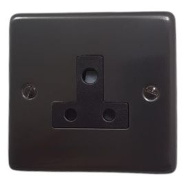 G and H Electrical CBB59B Contour Black Bronze 1 Gang 5A 3 Pin Socket - Black Insert image