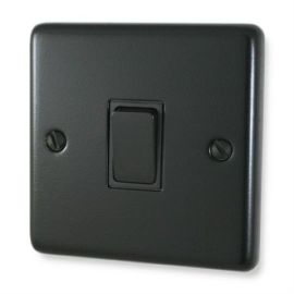 G and H Electrical CFB1B Contour Flat Black 1 Gang Black Light Switch image